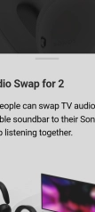 Met TV Audio Swap for 2 kan je met twee hoofdtelefoons bij de TV samen luisteren naar een film of serie - mits de hoofdtelefoons Sonos Ace zijn, en je een Sonos soundbar hebt.