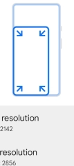Google Pixel 9 (Material Design 3) - Instellingen, Beeldscherm, Schermresolutie