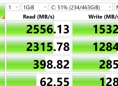 Ter vergelijking, de prestaties van de Intel 760p SSD: een stuk minder hoog.