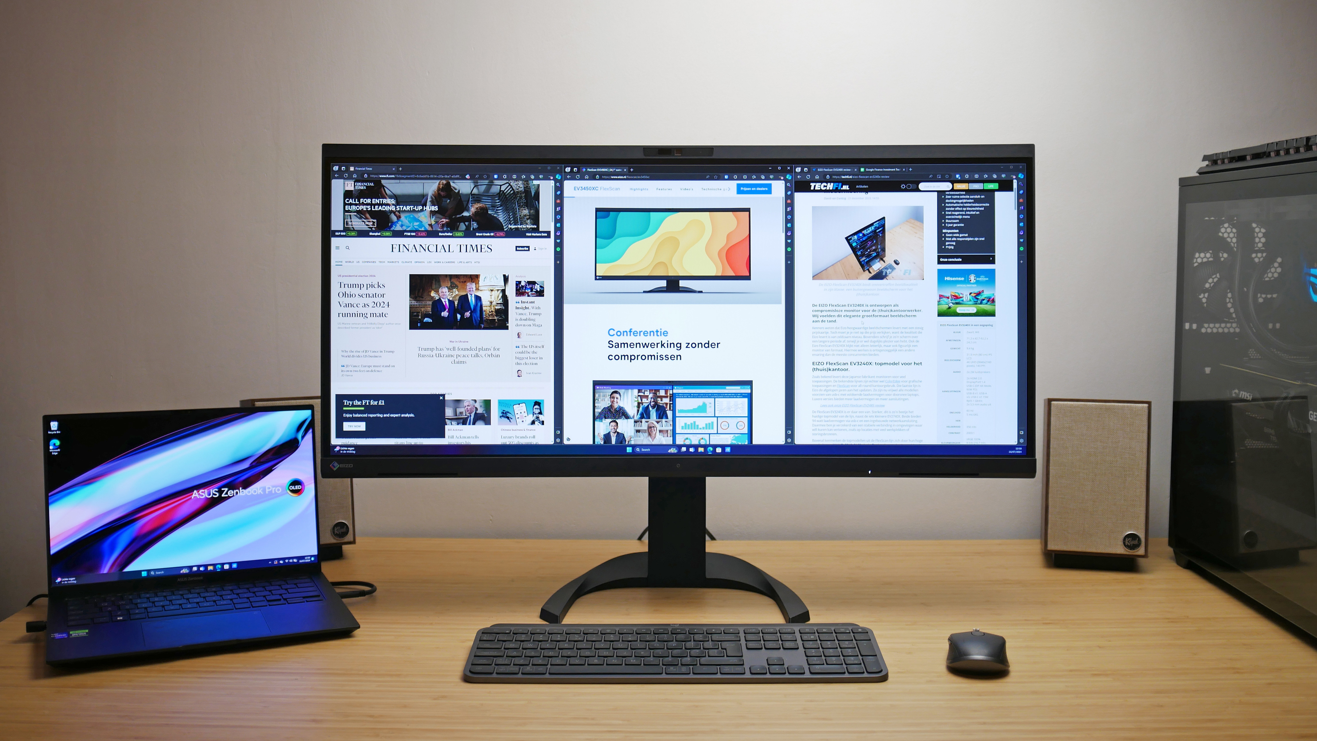 EIZO FlexScan EV3450XC review: duurzame docking monitor | TechFi