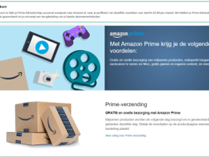 Amazon.nl klantenservice: Amazon.de Prime klanten krijgen vóór 20 januari bericht en 5,99 euro tegoed