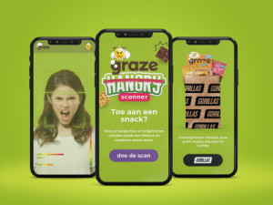 Als je hangry bent volgens deze app van graze, kan je een gratis snack bezorgd krijgen door Gorillas