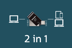 Wie het kleine niet eert: Philips 2-in-1 Flash Drive haalt tot 180 MB/s
